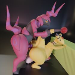 3d 3d_(artwork) ampharos anal anthro balls big_balls big_penis blender_(software) digital_media_(artwork) duo genitals hi_res male male/male male_only mixiorca nintendo penis pokémon_(species) pokemon pokemon_(species) scolipede tail_grab video_games