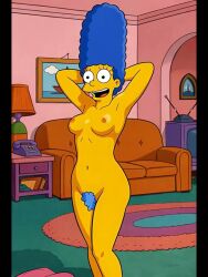 ai_generated animated breasts erect_nipples marge_simpson nude pubic_hair pussy tagme the_simpsons thighs towel_only video