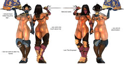 2girls 3d areolae ass big_breasts breasts bubble_butt busty butt edit female female_focus female_only hand_holding hourglass_figure kitana mask mileena mortal_kombat mortal_kombat_x nipples pussy shaved_pussy sisters tagme vagina wide_hips zeroreyko