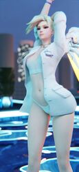 3d angela_ziegler doctor lingerie lowres mercy overwatch swiss_angel