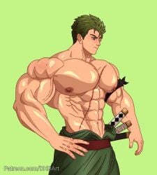 1boy abs bara bara_tiddies bara_tits barazoku beefy biceps big_dick_energy big_pecs big_pectorals bigger_male bodybuilder broad_shoulders dark_nipples dhd_art eight_pack gay green_hair hairless hunk japanese_male kimono kimono_pull large_pecs large_pectorals male male_focus male_only manly masculine_male muscles muscular muscular_male one_piece pecs pectorals pirate roronoa_zoro scar scar_across_eye scar_on_chest scar_on_face scars shirtless shoulders solo solo_focus solo_male swords swordsman tough_guy trapezius triceps unrealistic_proportions yaoi zoro zoro_(one_piece)