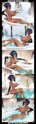 accessory ai_generated anklet arm_sleeves arm_warmers armlet bathroom big_areola big_breasts big_nipples black_eyeshadow blue_lipstick blunt_bangs bracelet curvy curvy_body curvy_female curvy_figure dark-skinned_female dark_skin egyptian egyptian_clothes egyptian_female elf_ears erect_nipples evil_smile eyeshadow female female_only fembot finger_ring fog full_body gold_platform_heels gynoid hard_nipples headwear heavy_breasts horny horsecumrain_(artist) hot_tub hourglass_figure huge_areola huge_breasts huge_nipples indoors jewelry lactation lipstick long_nipples looking_at_viewer makeup neckwear open_toe_shoes overwhelming_pleasure petite petite_body petite_female platform_footwear platform_heels pleasure pointy_ears puffy_areola puffy_nipples red_eyes robot robot_girl robot_humanoid sexbot sharp_fingernails sharp_nails sharp_toenails short_hair sitting slim slim_waist spontaneous_lactation steam swinging_breasts tattoo tattoos thigh_ring water