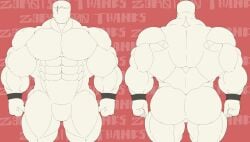 back_view bara bara_ass bara_body front_view gay grizzl1beat muscular muscular_ass muscular_back muscular_male original_character standing