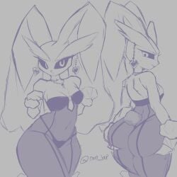 big_ass bunny_ears bunny_tail fat_ass jap_arts lopunny only_female pokemon pokemon_(species) pokephilia tiny_breasts