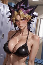 1girls ai_generated female female_only genderswap_(mtf) mutou_yuugi rule_63 solo solo_female tagme yu-gi-oh! yugi_muto