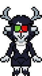 2026 2d accurate_art_style animated anthro antlers bladedbard breasts breasts_out censored clothed clothing coin deer deltarune english_text female female_only gif glasses hair long_hair mammal new_world_deer nipples noelle_holiday pixel_animation pixel_art pixelated reindeer removing_clothing spamelle spamton_g_spamton text transparent_background undertale_(series)