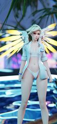 3d angela_ziegler doctor lingerie lowres mercy overwatch swiss_angel