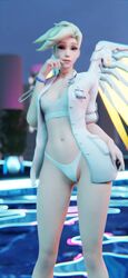 3d angela_ziegler doctor lingerie lowres mercy overwatch swiss_angel