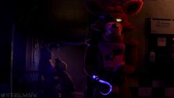 3boys afterglownsfw against_surface against_wall animated animatronic anthro anthro_on_anthro bear blowjob bonnie_(fnaf) caught deepthroat erection eye_patch eyewear fellatio five_nights_at_freddy's fnaf fox foxy_(fnaf) freddy_(fnaf) fur furry gay glowing_eyes hand_on_head hook jerkingoff living_machine looking_at_another looking_pleasured machine male male/male male_only on_knees penis rabbit robot scottgames sex sound spying tagme video voyeur