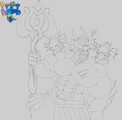 bara bara_body gay grizzl1beat heroes_of_goo_jit_zu king_hydra muscular muscular_anthro muscular_male reference reference_image
