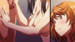 10s 1boy 2019 2girls animated black_hair blush bouncing_breasts breasts bunnywalker censored classroom fat_male fat_man fellatio female hairband kneeling komori_hitomi long_hair male medium_breasts mind_control multiple_girls navel nipples nude onlookers oral orange_hair penis_grab public_indecency red_eyes saimin_seishidou sakagami_haruno school shiny_skin side_ponytail split_screen surprised t-rex_(animation_studio) tanaka_hajime_(saimin_seishidou) testicles ugly_bastard yellow_hairband zenra
