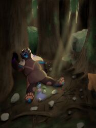 1boy 2026 absurd_res ahe_gao amniotic_fluid anthro balls belly bench big_belly birth bodily_fluids cum cuntboy digital_media_(artwork) digital_painting_(artwork) easter easter_egg egg egg_laying exhibitionism forest full-package_cuntboy fungus genital_fluids genitals gulonine herm hermaphrodite hi_res holidays hubble_(hubofeverything) hubofeverything intersex light light_beam looking_pleasured male male_only maleherm mammal moss multi_genitalia mushroom mustelid musteline painting_(artwork) park pawpads penis plant pregnant pregnant_male pussy rock solo sunbeam sunlight tongue tongue_out tree wolverine