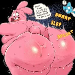 1boy 1girl 1girls anthro bhm big_ass big_ass_(male) big_butt bottom_heavy bottom_heavy_male cartoon_network cellulite chubby chubby_belly concerned confused confused_female dialogue digging_up_in_they_ass distressed english_dialogue english_text female furry huge_ass huge_butt husband husband_and_wife lewdbeef male male_focus married_couple naked naked_male nicole_watterson nude nude_male obese obese_male onomatopoeia overweight overweight_male rabbit richard_watterson short_tail sweat sweaty sweaty_ass sweaty_butt tail text the_amazing_world_of_gumball thick_thighs wet_ass wide_hips wife worried