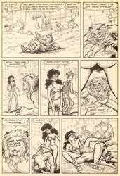 1girls 3boys ass black_hair cherry_poptart_(comic) comic comic_page dialog ellie_dee female glasses hairy_pussy humanoid larry_welz licking_pussy lion lion_ears lion_man lion_tail lionman multiple_boys naked naked_female naked_male nude nude_male paperboy pubic_hair robot robot_boy straight_hair tank_top tank_top_only testicles twintails