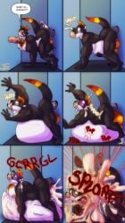 absurd_res anal animal_genitalia animal_penis anthro balddumborat belly_pop bellycum_from_nose blitzkriegotter bodily_fluids bursting comic cum cum_from_ear cum_in_ass cum_in_ear cum_in_mouth cum_in_nose cum_inside death death_by_snu_snu dialogue equid equine equine_genitalia equine_penis fellatio genital_fluids genitals glory_hole gore group hi_res horse inflation male male/male male_death mammal mustelid onomatopoeia oral otter penile penis popping sex snuff sound_effects spitroast strained text trio