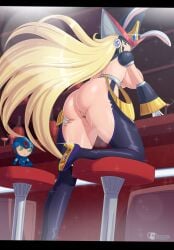 1girls almost_naked almost_nude ass berkana big_ass big_breasts blonde_hair blue_eyes bunny_ears bunny_girl bunnysuit female long_hair luckerabbit6 luckerabbit9 machine machine_girl mega_man mega_man_x mrlucke pussy reploid reverse_bunnysuit robot robot_girl solo witch witch_hat