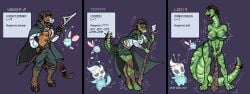 absurd_res after_transformation ahe_gao anthro ass before_transformation big_breasts big_tail bottomwear breast_growth breasts cloak clothed clothing comic cursed_object dialogue digital_media_(artwork) duo english_text equid equine fairy female forced forced_transformation fur gameplay_mechanics gender_transformation growth hair hi_res holding_object holding_weapon hooves horse identity_death insect_wings kiri-anko knight lizard long_tongue looking_pleasured male mammal markings melee_weapon mid_transformation mind_break mtf_transformation pants pixel_(artwork) polearm reptile scale_markings scales scalie scaly_tail sequence shirt snake spear species_transformation string_lights tail text tongue topwear torn_bottomwear torn_clothing torn_pants torn_shirt torn_topwear transformation transformation_sequence warrior weapon wings