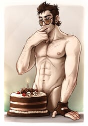 1boy cake cute food jarate_cake lintufriikki penis_in_food sniper solo_male tagme team_fortress_2
