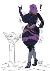 1girls alien alien_girl alternate_breast_size big_breasts blooberboy breast_expansion expansion female female_only growth huge_breasts mass_effect mass_effect_2 quarian solo solo_female tali'zorah_nar_rayya thick thick_thighs thigh_expansion visor voluptuous voluptuous_female wide_hips