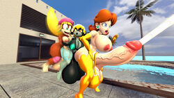 3d crossover daisy_chain dixie_kong donkey_kong_(series) futa_on_futa futa_only futanari futanari_penetrating imp_midna love_train mario_(series) midna princess_daisy shocking_(artist) the_legend_of_zelda train train_position twilight_princess