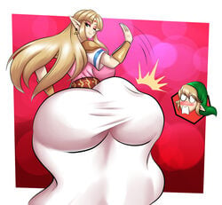 1boy 1boy1girl 1girls a_link_between_worlds ass ass_in_dress bedroom_eyes big_ass big_breasts big_butt bimbo bottom_heavy bubble_ass bubble_butt butt curvy fat_ass fat_butt female full_of_gas huge_ass huge_butt large_ass large_breasts large_butt link looking_at_viewer looking_back nintendo off_screen_character offscreen_character princess princess_zelda schnauzercito seducing seductive seductive_look seductive_smile smelly_ass spanking the_legend_of_zelda thick_ass wide_hips zelda_(a_link_between_worlds)