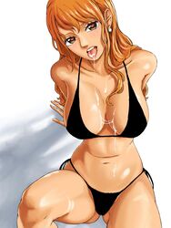 bikini cum female female_only horny naked nami one_piece pose shellmaru