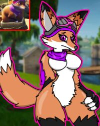 1girls dodger_(fortnite) epic_games fortnite fox furry solo tagme video_games