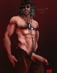 1boy balls ballsack bara belly_button_piercing belly_button_ring big_balls big_hammer_daddy big_hammer_daddy_(karl_heisenberg) big_legs big_pecs big_penis cock_ring cowboy_hat daddy dilf erect_penis erection fat_cock fly_open foreskin greying_hair hair hairy hairy_chest hairy_male hairy_pecs happy_trail hat heisenberg_is intact karl_deserves_rights karl_heisenberg male male_only mr._thiccums muscular muscular_arms muscular_male navel_piercing no_thought_balls_empty no_underwear pierced_nipples pierced_penis prince_albert_piercing resident_evil retracted_foreskin salt_and_pepper_hair scar_on_lip scars scars_all_over scars_on_arm shoulder_length_hair sunglasses unbuckled_belt uncut veiny_penis