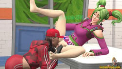 2girls 3d bottomless cunnilingus fortnite green_hair hat joshiesfm lesbian looking_at_partner pussy ruby_(fortnite) spread_legs yuri zoey_(fortnite)