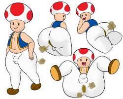 1boy ass big_ass big_balls big_butt butt fart fart_cloud fart_everywhere fart_fetish farting farting_at_viewer farts fat_ass fat_butt fully_clothed gas gassy huge_ass huge_butt looking_at_viewer looking_pleasured male male_only mario_(series) nintendo shart shit shit_stain simple_background solo thick_ass thick_butt toad_(mario) white_background wide_hips yellowwood578