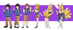 ass_expansion assimilation bimbo bimbofication breast_expansion cleavage darkoshen eye_color_change female fox_ears fox_tail fully_clothed gender_transformation hair_color_change hair_growth identity_death kimono kiseru kitsune large_ass large_breasts mtf_transformation species_transformation thighs tobacco transformation transformation_sequence wide_hips