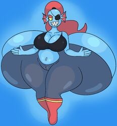 1girls 2019 alternate_ass_size ass_expansion belly_button big_ass big_breasts blue_skin bottom_heavy busty cleavage curvy ear_fins enormous_ass eyepatch fat_ass female female_only fish fish_girl front_view giant_ass gigantic_ass huge_ass huge_breasts hyper hyper_ass implied_ass_cleavage large_ass large_breasts looking_at_viewer massive_ass mrpr1993 overflowing_ass ponytail red_hair scalie sharp_teeth smile smiling_at_viewer thick_ass thick_hips thick_thighs toby_fox undertale undyne voluptuous wide_hips yellow_eyes