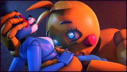 1boy 1girls 3d 3d_(artwork) animatronic blue_body blue_eyes blue_skin bunny bunny_ears carrying cheek cheek_bulge cheek_spots cheeks commission deepthroat fellatio female female/male five_nights_at_freddy's five_nights_at_freddy's_2 freckles giantess glowing_eyes holding holding_hands holding_head holding_partner holding_person holding_waist looking_at_another looking_at_partner looking_up macro male male/female oral oral_sex photoshop pink_cheeks rabbit rabbit_ears red_cheeks robot sfm size_difference snout source_filmmaker toy_bonnie_(fnaf) toy_chica_(fnaf) yellow_body yellow_skin zentaisfm