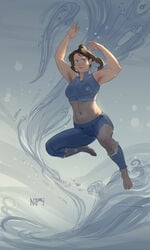 1girls aged_up armpit_hair artist_name avatar_legends clothing female female_armpit_hair hairy hairy_armpits human korra milf ngmi small_breasts solo solo_female straight_hair the_avatar the_legend_of_korra water water_tribe waterbending