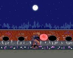 akuma alley anal_penetration anal_sex animated animated_gif ass bara brick_wall gay glory_hole kuromaru_(mugen) loop m.u.g.e.n male/male male_only rape sprite_art street_fighter stuck_in_wall through_wall