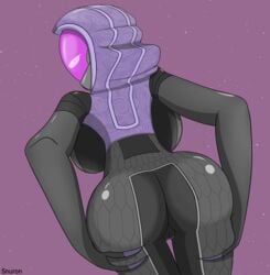 1girls 2021 2_fingers alien alien_girl artist_name ass back_view backboob big_ass big_breasts cameltoe clothing curvy curvy_figure female female_only from_behind fully_clothed giant_breasts helmet hourglass_figure huge_breasts looking_at_viewer looking_back mass_effect mass_effect_2 presenting_ass presenting_hindquarters quarian schnuron solo tali'zorah_nar_rayya tight_clothing viewed_from_behind voluptuous voluptuous_female wide_hips