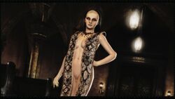 1girls 3d blonde_hair breasts ethaclane female looking_at_viewer mother_miranda_(resident_evil) pussy resident_evil resident_evil_8:_village solo