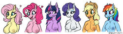 anthro anthrofied applejack_(mlp) areola bedroom_eyes big_breasts biped blonde_hair blue_body blue_fur blue_hair blush breasts clothed clothing concerned equid equine eyebrows eyelashes female fluttershy_(mlp) friendship_is_magic fur group hair happy hasbro heart horn long_hair looking_away mammal mane_six_(mlp) medium_breasts multicolored_hair my_little_pony narrowed_eyes negativedye nipples nude open_mouth orange_body orange_fur pegasus pink_body pink_fur pink_hair pinkie_pie_(mlp) purple_body purple_fur purple_hair rainbow_dash_(mlp) rainbow_hair raised_eyebrow rarity_(mlp) seductive simple_background small_breasts smile standing straight_hair teeth tongue topless twilight_sparkle_(mlp) unicorn white_body white_fur wings yellow_body yellow_fur