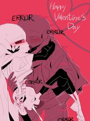 alternate_universe cum cum_inside english_text error_sans_(fan_character) errortale fan_character heki_(artist) ink_sans_(fan_character) inktale male_only penetration red_background sans sans_au sans_oc sanscest selfcest skeleton text tongue_kiss tongue_out undertale_au valentine's_day