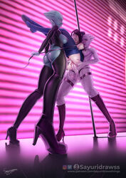 1girls 2futas anal_sex asari asari_futanari ashley_williams ass_grab ass_up big_ass big_penis clothed clothed_sex collar cum cum_in_pussy cum_leaking cumming double_penetration drooling elnora_(mass_effect) eye_roll female femsub fishnet_legwear fishnet_stockings fishnets functionally_nude futa_on_female futadom futanari group group_sex high_heels holding_ass latex_suit leash leash_pull liara_t'soni licking licking_breast mass_effect moaning moaning_in_pleasure mostly_clothed sayuridrawsthings shiny_skin smooth_skin standing standing_double_penetration threesome