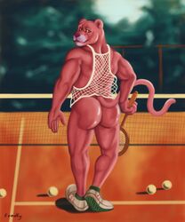 anthro ass freakybeast88 male panther pink_panther pink_panther_(series) solo