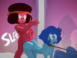 anal anal_sex cheating cucked_by_futa cuckold cuckquean futanari gem_(species) lapis_lazuli_(steven_universe) leash leash_pull netorare ntr peridot_(steven_universe) ruby_(steven_universe) spakka5 steven_universe