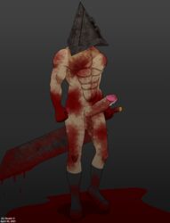 balls big_penis blood blood_stain dustin_c male male_only penis penis_out pyramid_head silent_hill silent_hill_(film) solo solo_male video_game