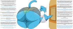 angry big_breasts big_butt caption elevator femdom fur huge_breasts huge_butt masterj291 nicole_watterson presenting presenting_hindquarters sweat the_amazing_world_of_gumball thick_thighs wedgie