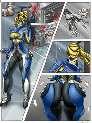 1girls ass ass_expansion bimbo bimbofication bodysuit breasts comic corruption dart female female_only high_heels huge_ass identity_death lilith_art mesa_(warframe) ninja pussy solo thick_thighs transformation transformation_sequence warframe wide_hips