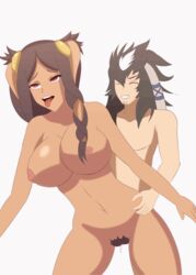 1boy 1girls ahe_gao alternate_breast_size animated anthro big_breasts breasts brown_hair bunny_ears dark-skinned_female dark_skin female female_pubic_hair fire_emblem fire_emblem_awakening frame_by_frame from_behind from_behind_position fucked_silly incest large_breasts long_hair milf mother mother_and_son neoreptil nintendo older_female panne_(fire_emblem) sex son straight tongue tongue_out yarne_(fire_emblem)