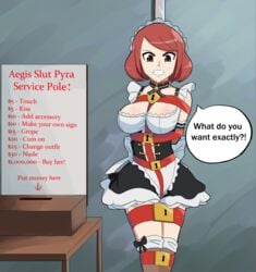 angry ashamedox bondage comic maid maid_headdress maid_uniform nintendo pyra straps text xenoblade_(series) xenoblade_chronicles_2