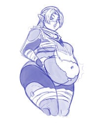 axel-rosered belly_expansion big_belly chubby chubby_cheeks chubby_female fat_girl fat_woman huge_belly ocarina_of_time plump sheik the_legend_of_zelda thick thick_thighs weight_gain