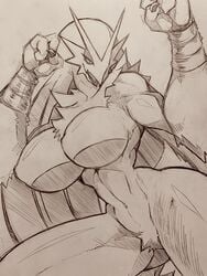 1girls 2021 3_fingers anthro anthro_only anthrofied big_breasts blaziken breasts covered_pussy curemitsuba female female_only fur hair half_body hi_res hips huge_breasts humanoid large_breasts monochrome no_nipples open_mouth pokemon pokemon_(species) pokemon_rse sketch solo solo_female thick thick_thighs thighs thunder_thighs voluptuous wide_hips