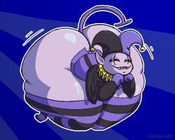 5:4 aliasing ass big_ass big_butt butt_inflation clothed clothing darkner deltarune digital_media_(artwork) dumptruck_ass femboy floating girly hat headgear headwear helium huge_ass huge_butt huge_hips huge_thighs humanoid hyper hyper_ass hyper_butt hyper_hips hyper_thighs inflation jester jevil_(deltarune) legwear male not_furry presenting ruff_(clothing) sephaloid sharp_teeth smile solo stockings teeth thick_thighs thunder_thighs undertale_(series) wide_hips